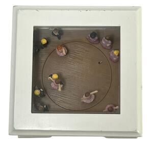 Mr. Christmas White Wooden Wind Up Music Box